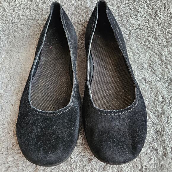Merrell Avesso Women Round Toe Leather Suede Slip‎ On Ballet Flats Size 11 Black - Picture 2 of 5
